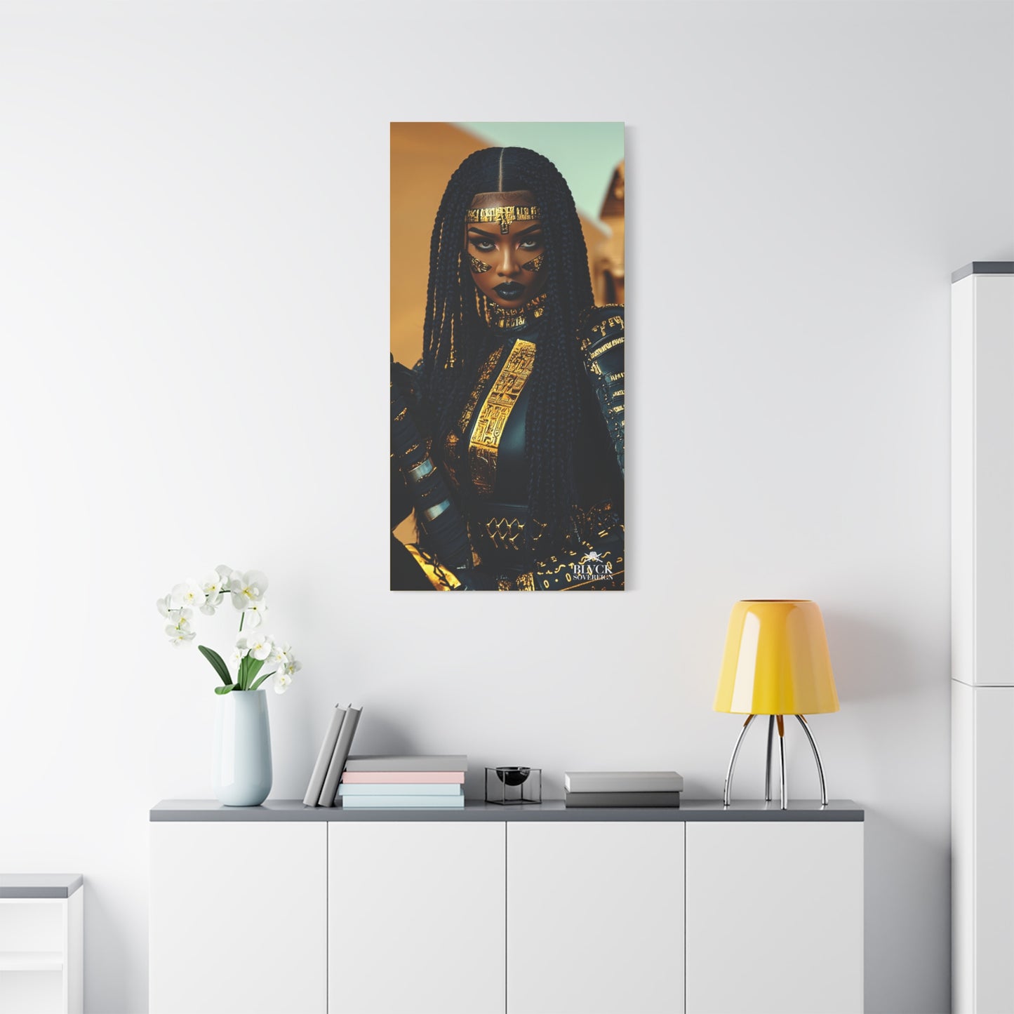 Elevated Gold Queen Matte Canvas, Stretched, 1.25"
