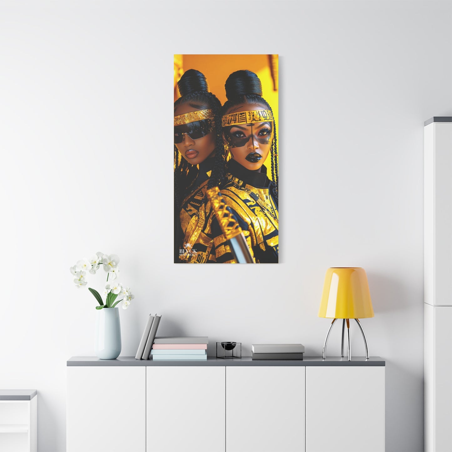 Elevated Gold Queen Matte Canvas, Stretched, 1.25"