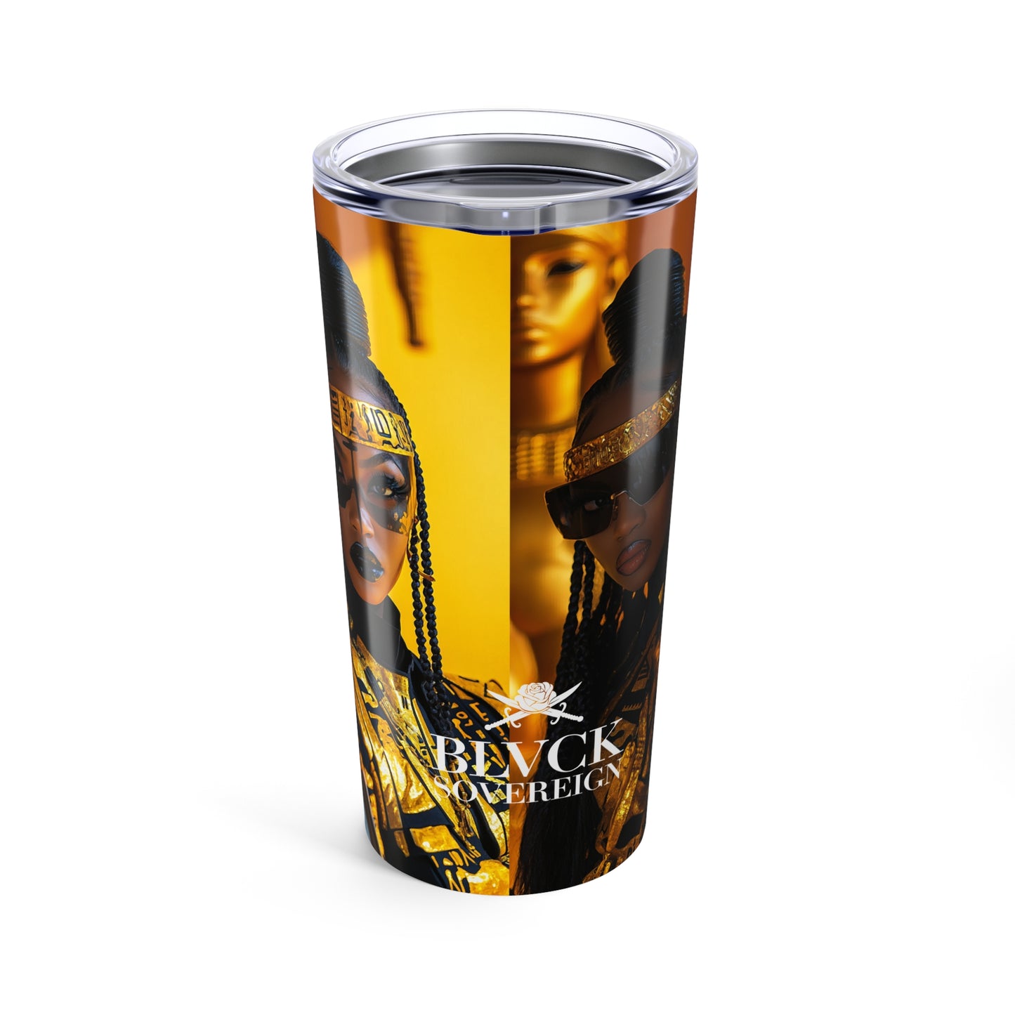 Elevated Gold Queen 20oz Tumbler - Bold Design for Empowerment and Celebration