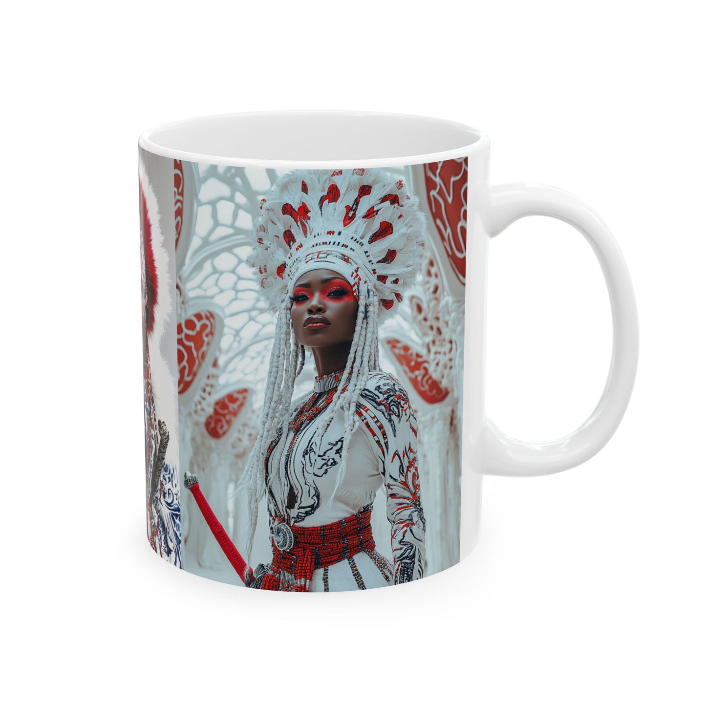 Blvck Sovereign Stylish Ceramic Mug with Bold Golden Queens Design | 11oz & 15oz