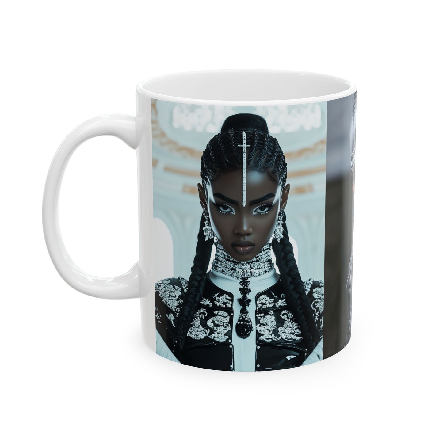Blvck Sovereign  Stylish Ceramic Mug with Bold Golden Queens Design | 11oz & 15oz