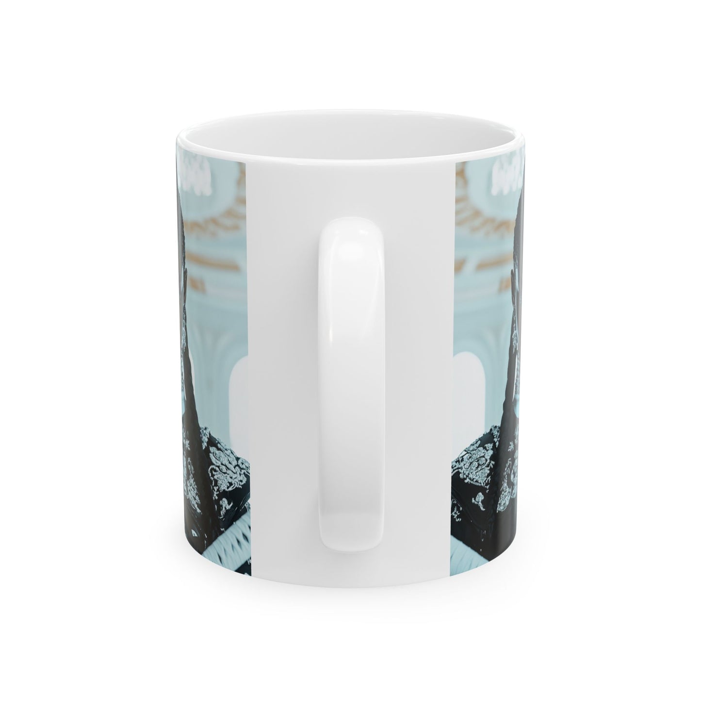 Blvck Sovereign  Stylish Ceramic Mug with Bold Golden Queens Design | 11oz & 15oz