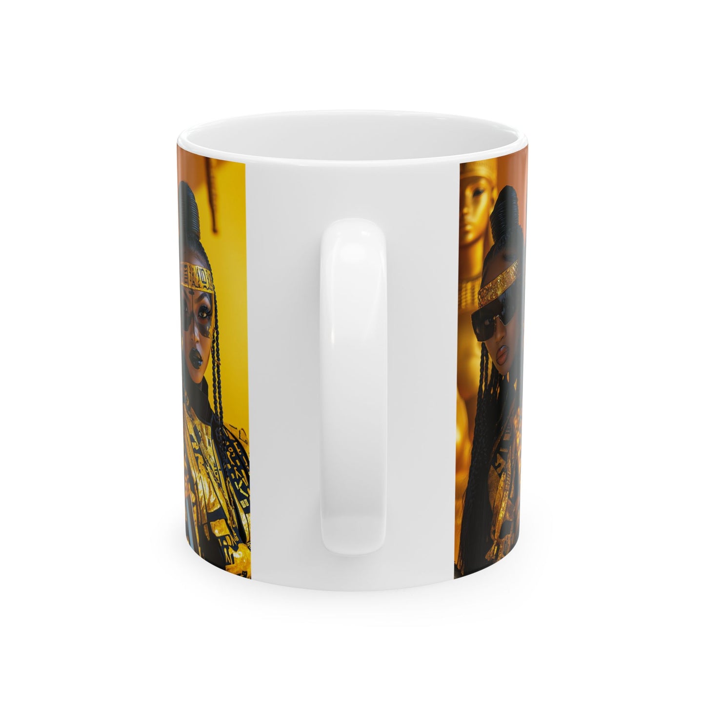 Elevated Gold Queen  Stylish Ceramic Mug with Bold Golden Queens Design | 11oz & 15oz