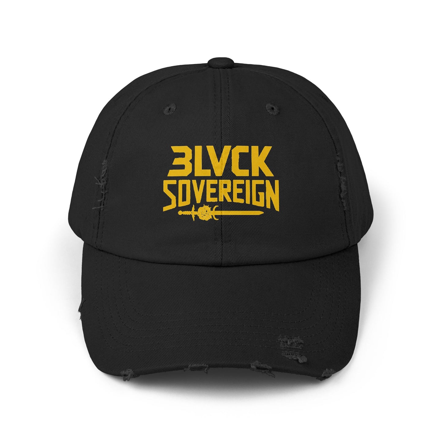 Unisex Distressed Cap - BLVCK SOVEREIGN | Adjustable Style