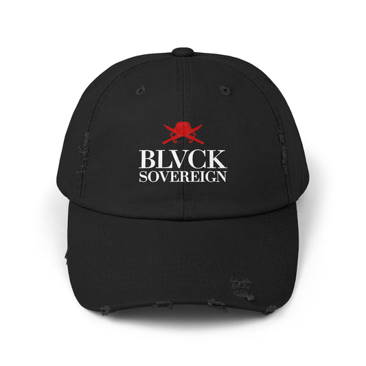 Unisex Distressed Cap - BLVCK SOVEREIGN | Adjustable Style