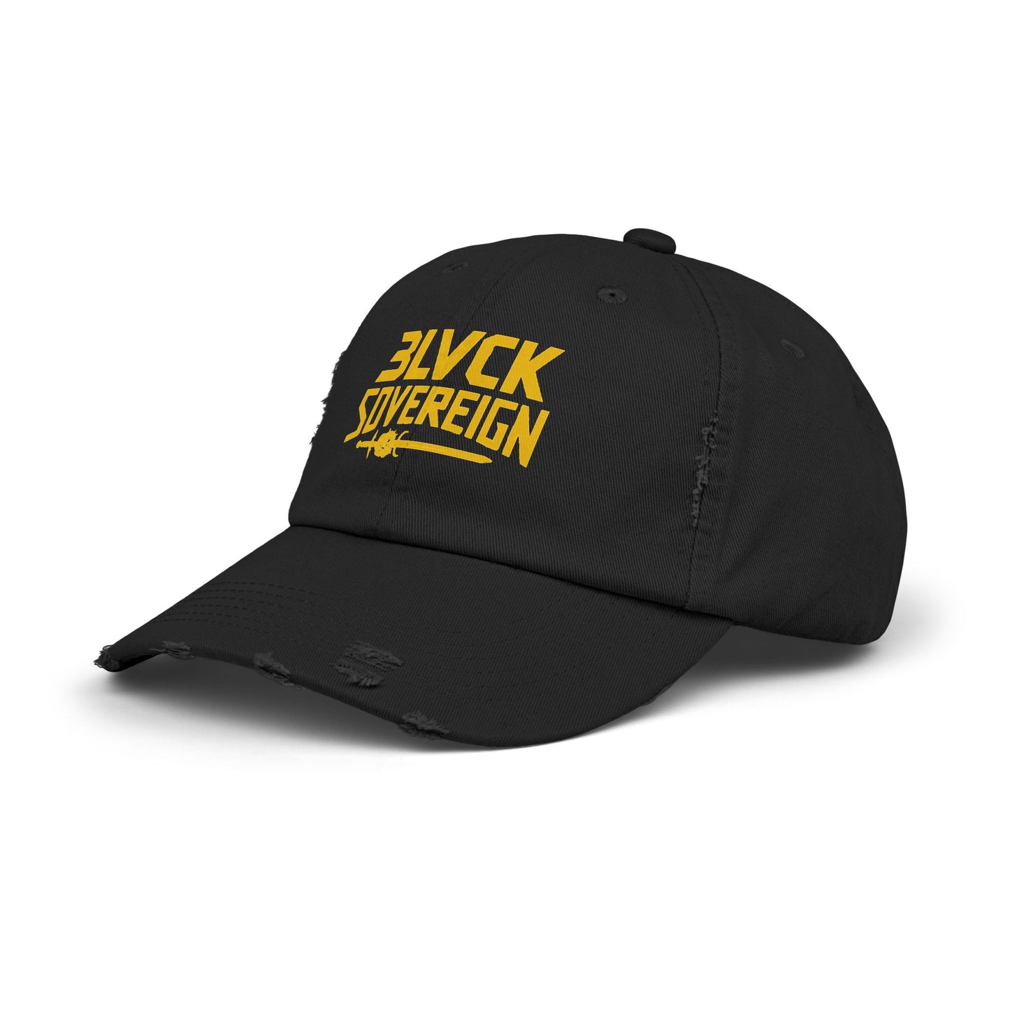 Unisex Distressed Cap - BLVCK SOVEREIGN | Adjustable Style